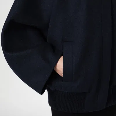 Max Mara Zenone Cashmere Cape Bomber Jacket In Blue