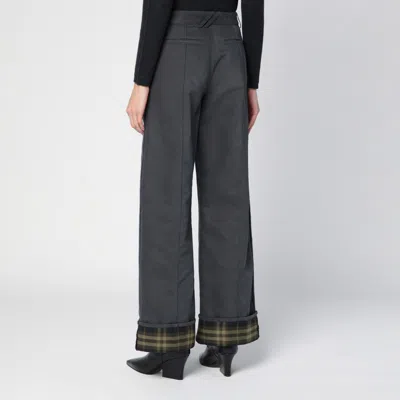 Burberry Ash Coloured Trousers With Lapels In Black
