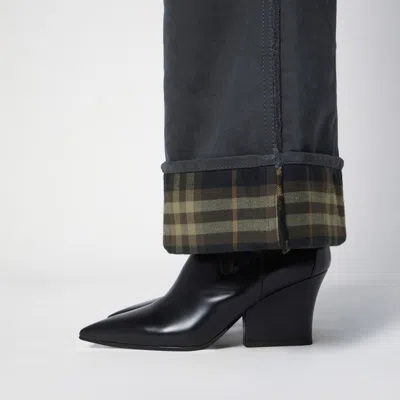 Burberry Ash Coloured Trousers With Lapels In Black