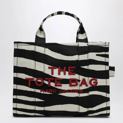 Shop Marc Jacobs Medium Tote Bag In Canvas With Zebra Print In Black