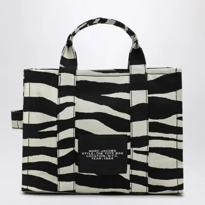 Shop Marc Jacobs Medium Tote Bag In Canvas With Zebra Print In Black