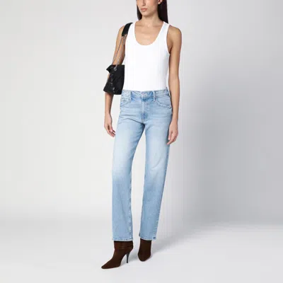 Mother Washed Jeans Smarty Pants In Light Blue