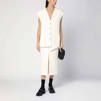 Margaux Lonnberg White Jagger Midi Skirt In White