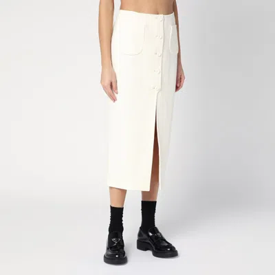 Margaux Lonnberg White Jagger Midi Skirt In White