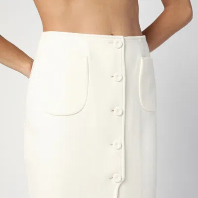 Margaux Lonnberg White Jagger Midi Skirt In White