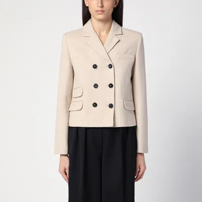 The Garment Mille Double-breasted Jacket In Beige