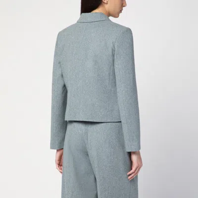 The Garment Mille Double-breasted Wool-blend Blazer In Grey