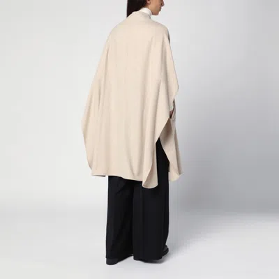 The Garment Wool-blend Crewneck Poncho In Beige