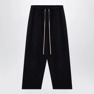 Shop Essentials Black Cotton Blend Trousers