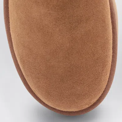 Ugg Camel Suede Classic Mini Platform Ankle Boots In Brown