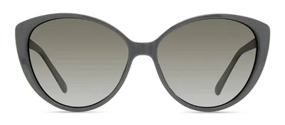 Rz By Rachel Zoe Adara Grey Cat Eye Polarized Sunglasses In Grey