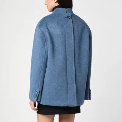 Gucci Wool Blend Melange Aviator Jacket Women In Grey