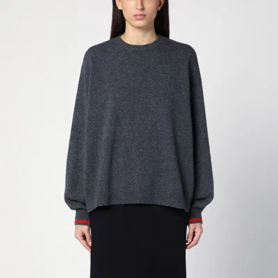 Shop Gucci Dark Grey Wool And Cashmere Jumper In Black