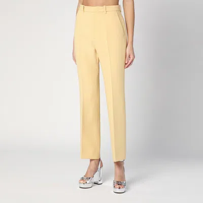 Gucci Wool Straight-leg Pants In Yellow