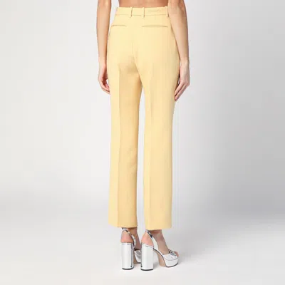 Gucci Wool Straight-leg Pants In Yellow