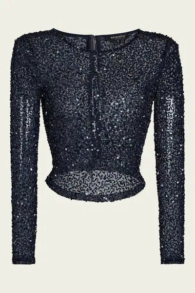Retroféte Torrey Sequin Top Night Sky