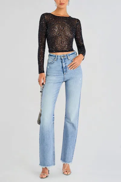 Retroféte Torrey Sequin Top Night Sky