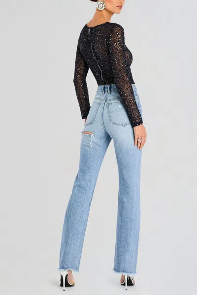 Retroféte Torrey Sequin Top Night Sky