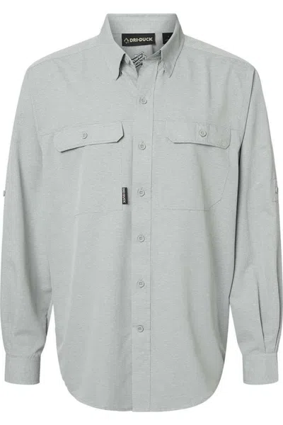 Dri Duck Crossroad Woven Shirt In Grey