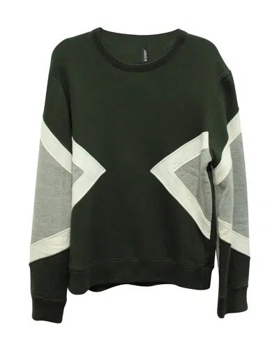 Neil Barrett Neoprene Geo Pattern Sweatshirt In Green Lyocell In Green