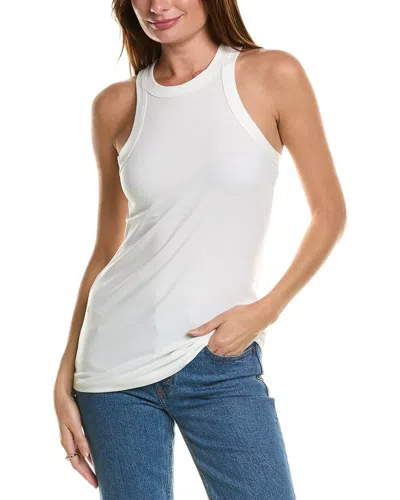 James Perse Cutaway Rib Tank In White