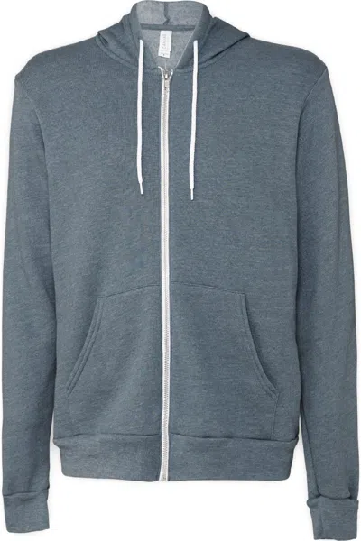 Bella+canvas Canvas Unisex Zip-up Polycotton Fleece Hooded Sweatshirt / Hoodie In Multi