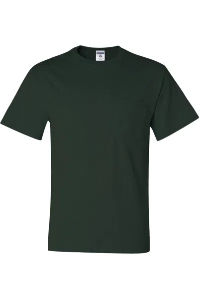 Jerzees Dri-power 50/50 T-shirt With A Pocket In Green