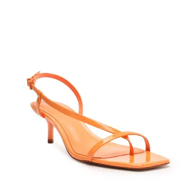 Schutz Heloise Patent Leather Sandal In Orange
