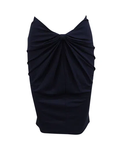 Emporio Armani Ruched Midi Skirt In Purple Viscose In Purple
