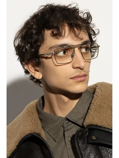 Balmain Brigade 6 Rectangular Glasses In Silver