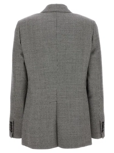 Alberto Biani Houndstooth Blazer In Multicolor