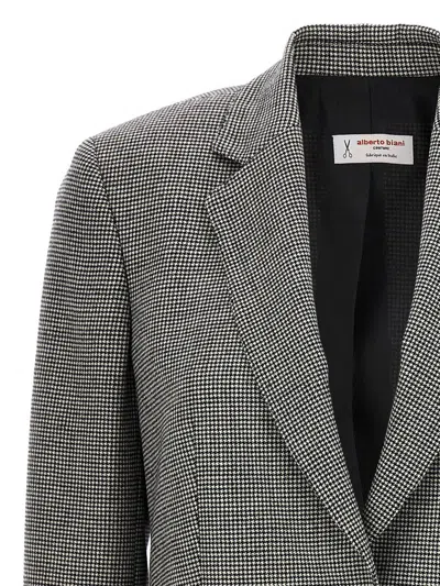 Alberto Biani Houndstooth Blazer In Multicolor