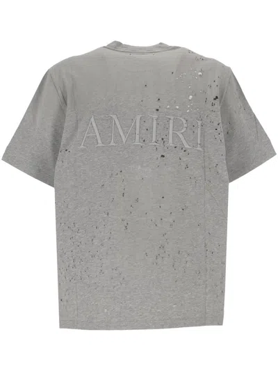 Amiri Man T-shirt Grey Size L Cotton In Gray