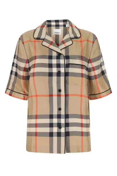 Burberry Printed Satin Shirt In Printed
