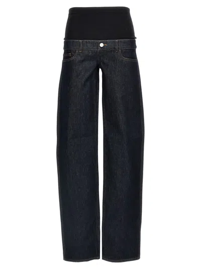 Coperni Blue Jeans With Stretch Waist In Denim Woman In Blue