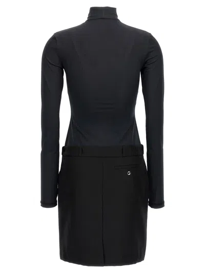 Coperni Structured High Neck Dress With Belt Loops In Black