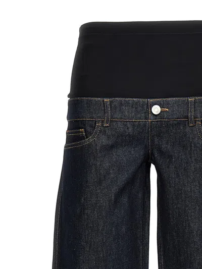 Coperni Blue Jeans With Stretch Waist In Denim Woman In Blue
