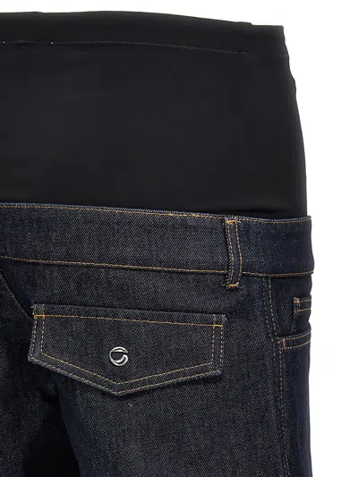 Coperni Blue Jeans With Stretch Waist In Denim Woman In Blue