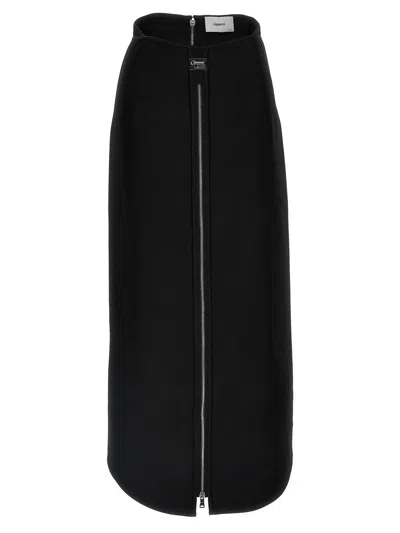 Shop Coperni 'long Zip' Skirt In Black