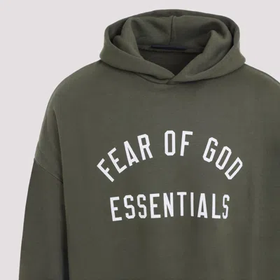 Shop Fear Of God Essential Sweatshirt In Green