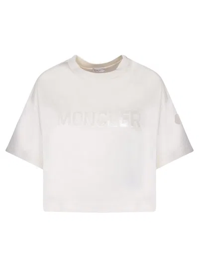 Shop Moncler T-shirts In White