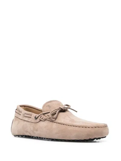 Tod's Gommino Driving Leather Slippers In Brown