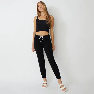Monrow Super Soft Vintage Drawstring Sweatpants In Black