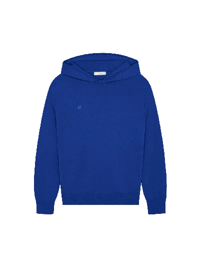 Pangaia Womens Dna Regenerative Merino Wool Soft Organic Cotton Hoodie In Blue