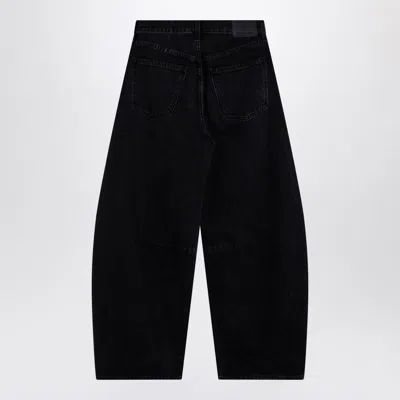 Citizen Of Humanity Horseshoe Cropped Raw Hem Jeans In Black