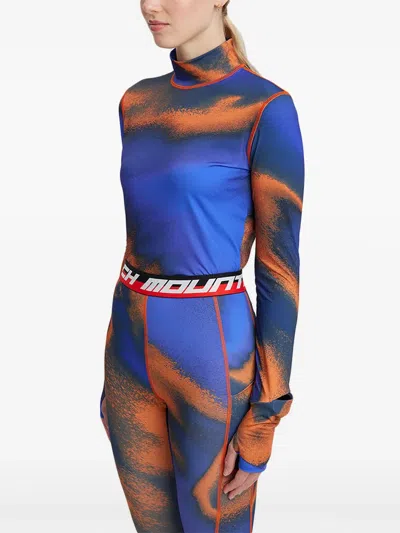 Aztech Mountain Abstract-pattern Top In 蓝色