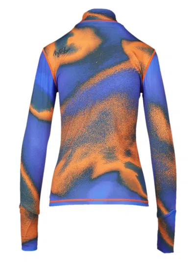 Aztech Mountain Abstract-pattern Top In 蓝色