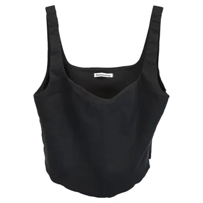 Reformation Corset Top In Black Polyester In Black