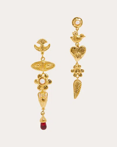 Pamela Love Women's Clara Gold-tone Glass And Pearl Earrings In Gold