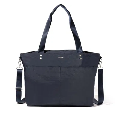 Baggallini Women's Carryall Laptop Tote Crossbody Bag In Blue